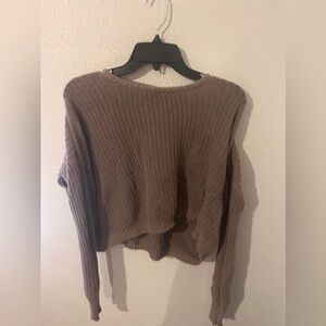 Purple knitted sweater